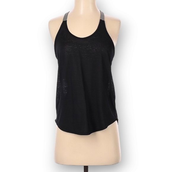 Punto Blanco Active Tank Top Size XS Black Gray Racer Back Reflective Strip - Picture 1 of 6